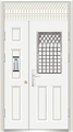 门业图片-KY-6956FKY-6956F-钢窗楼寓门（乳白）图片