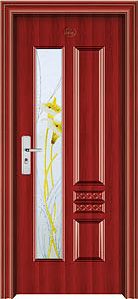 门业图片-悬浮艺术木门系列PGS-9002-3红拼木PGS-9002-3红拼木图片