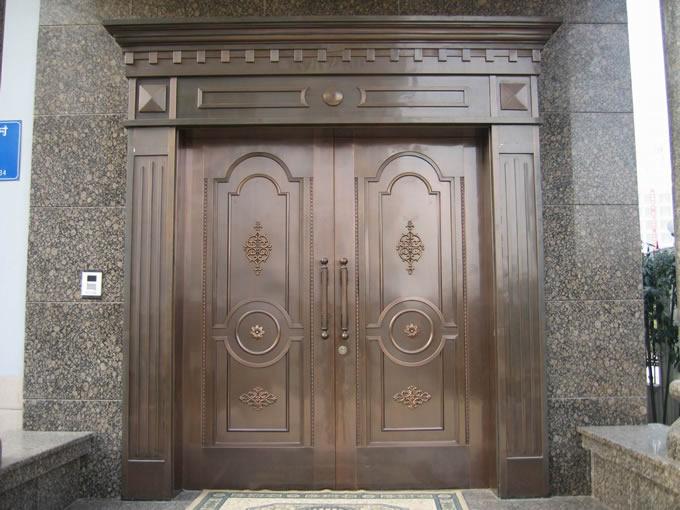 门业图片-旋转铜门，铜艺大门北京铜门，仿铜门，别墅铜门1.5*2.5图片