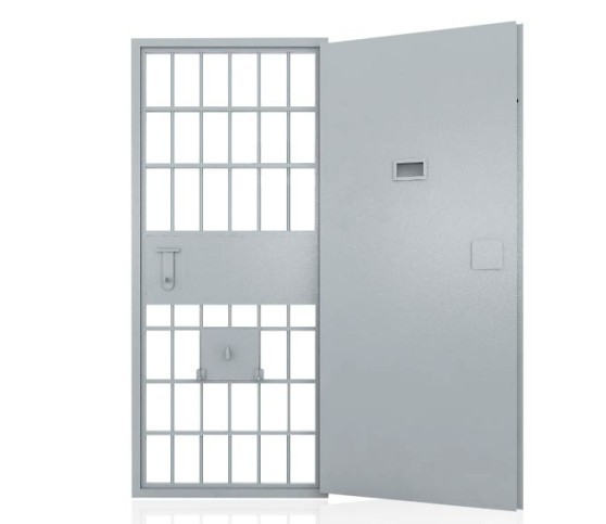 门业图片-监室门监狱看守所用 监室门 一框双门JSM-E型图片