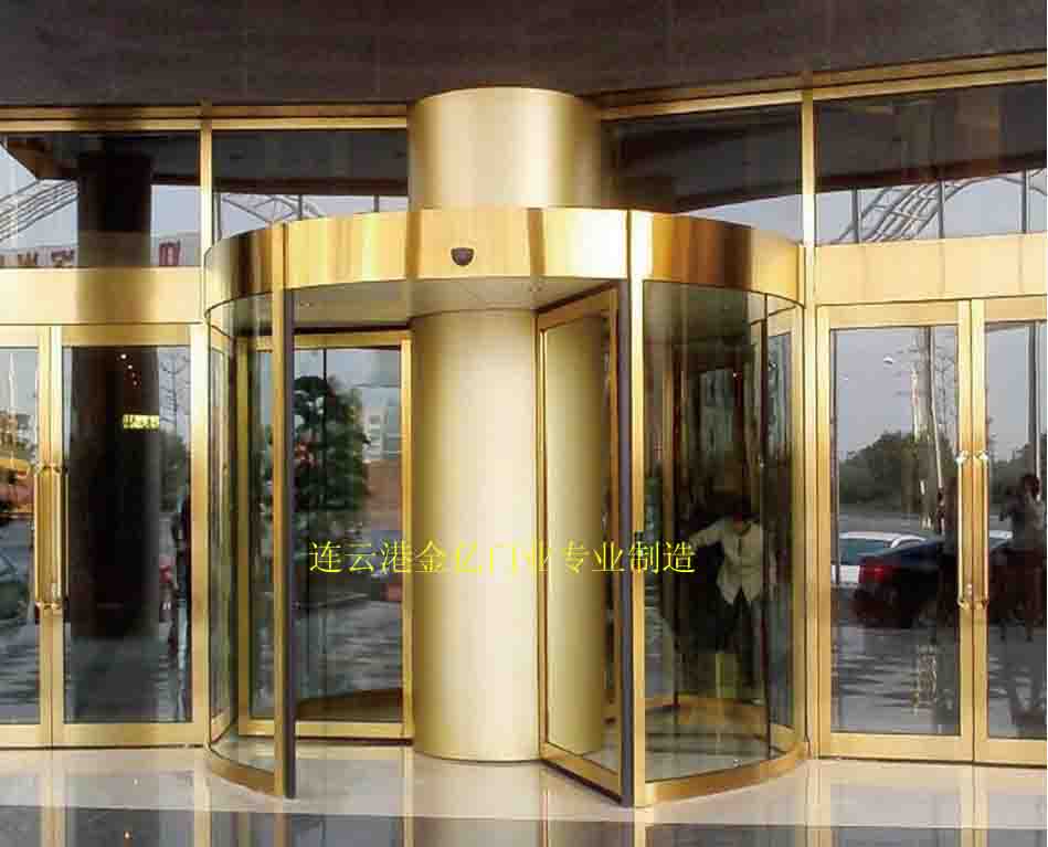 门业图片-铝合金门环柱旋转门标准直径多少2500*3600图片