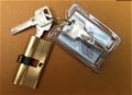 门业图片-全铜+全铜钥匙防盗门锁芯RT-12图片