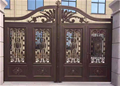 门业图片-直供铝合金铸铝电动折叠平开防盗庭院大门JH602图片