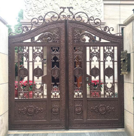 门业图片-推拉门欧式高档庭院铸铝大门JH798图片
