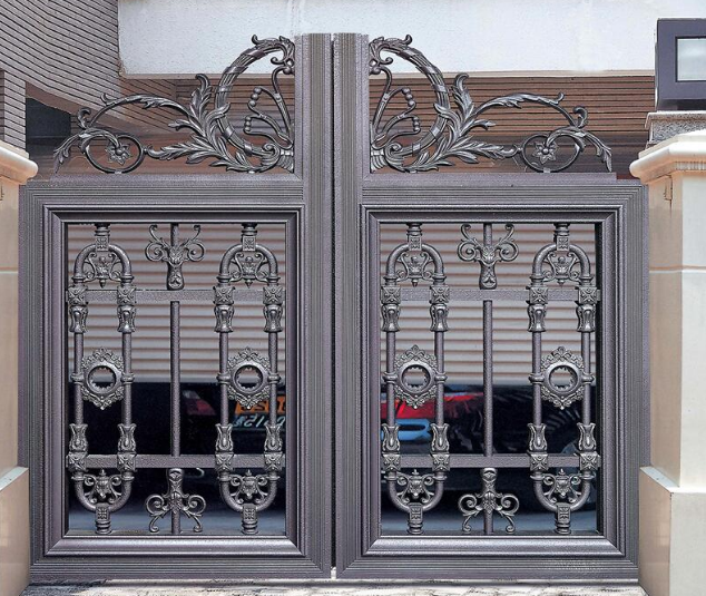 门业图片-推拉门铝门庭院门铝合金艺术简易宅院门JH992图片