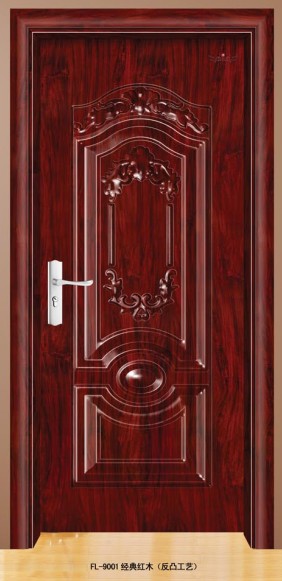 门业图片-钢木室内门钢木门FL-9001经典红木（反凸工艺）图片