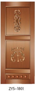 门业图片-铜铝门（拼接贴花）正阳升铜铝门zys-1801图片