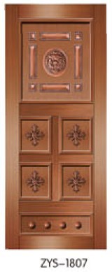门业图片-铜铝门（拼接贴花）正阳升铜铝门zys-1807图片