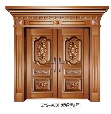 门业图片-铜铝门（压花）正阳升铜铝门zys-9801图片