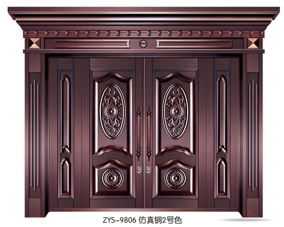 门业图片-铜铝门（压花）正阳升铜铝门zys-9806图片