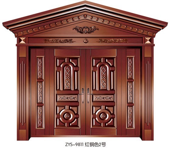 门业图片-铜铝门（压花）正阳升铜铝门zys-9811图片