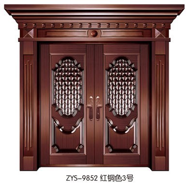 门业图片-铜铝门（压花）正阳升铜铝门zys-9852图片