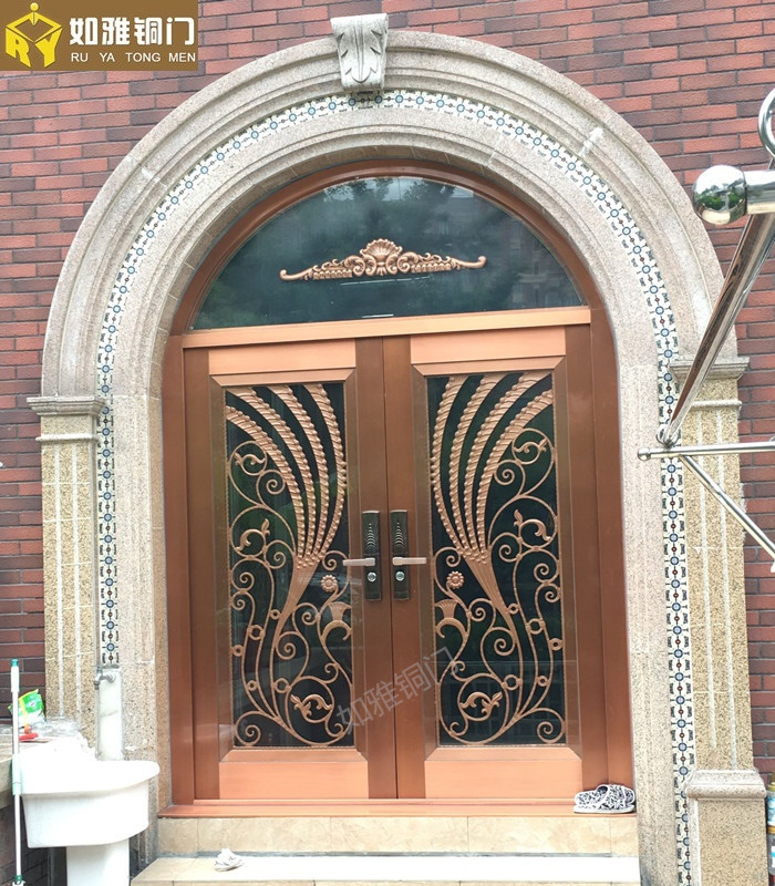 门业图片-如雅双开铜门上海豪华别墅铜门|豪华家居铜门|铜门加工1001图片
