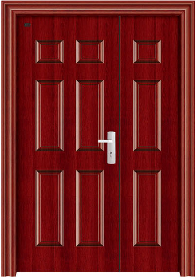 门业图片-高档钢木室内门系列武义金欧亿门业  JOY-8057红拼木JOY-8057红拼木图片