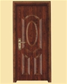 门业图片-实木钢木门JXM-3002榆木图片