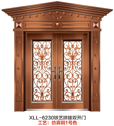 门业图片-仿真铜门系列XLL-6230XLL-6230图片
