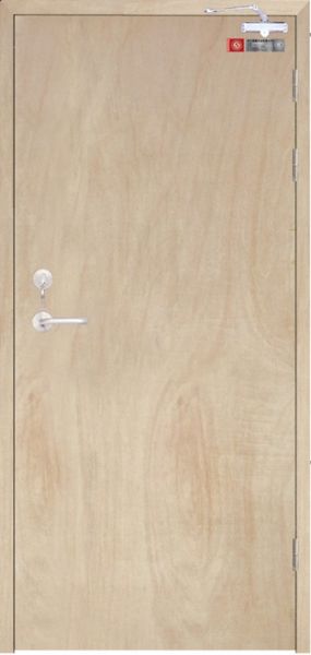 门业图片-木质防火门LS-003柳桉木饰面木质防火门图片