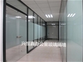 门业图片-深圳福田黑钛金玻璃门密码锁玻璃门办公室玻璃隔墙客户要求图片