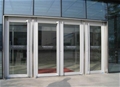 门业图片-天津武清区玻璃门安装 黑钛金玻璃门厂家价格100图片