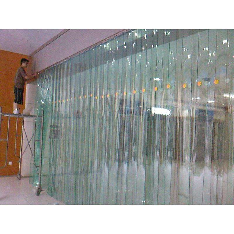 门业图片-卷帘门天津PVC折叠门定做 塑料软门帘制作20图片
