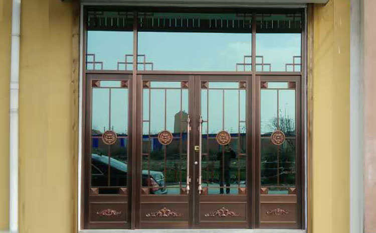 门业图片-门窗肯德基门旋转门厂家国标铝材图片