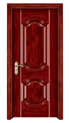 门业图片-仿实木深拉伸钢木门140元的钢木门欧二图片