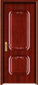 门业图片-豪爵至尊306红木纹 钢木门可定制图片