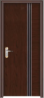门业图片-钢木门系列豪佳11南美胡桃 钢木门可定制图片