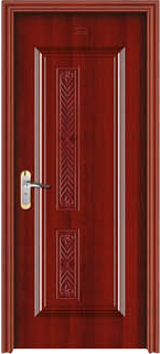 门业图片-钢木门系列金如意26红木纹 钢木门可定制图片