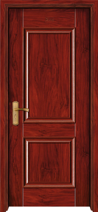 门业图片-钢木门系列金玉满堂1201印度红檀 钢木门可定制图片
