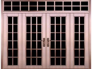 门业图片-不锈钢单门系列厂家直销德尔诺纳米铜不锈钢门D-8161图片