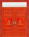 门业图片-供应京品豹纹电解板门（仿红铜）JP-058图片
