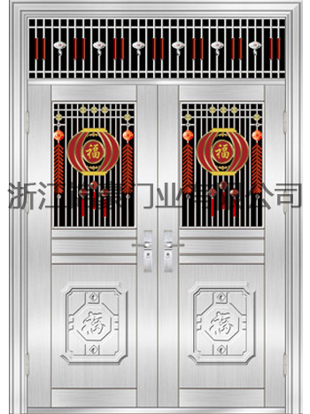 门业图片-不锈钢门贵族花JH-6001(贵族花)图片