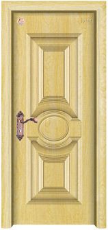 门业图片-钢木室内门钢木室内门JW-D652黄家橡木图片