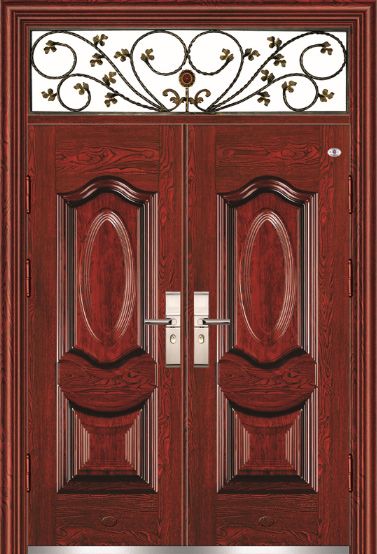 门业图片-高档精雕工艺门系列嘉红高档木纹系列JH-9803图片